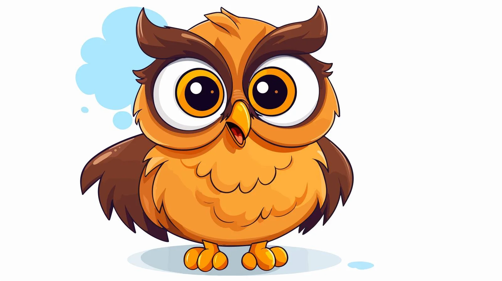 Cute Owl Speech Bubble Vector Illustration — free download from Dotvec
