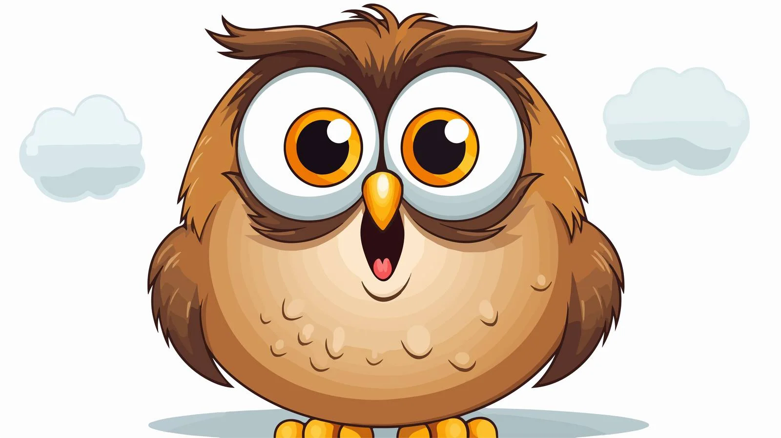 Charming Owl Speech Bubble Vector Illustration — free download from Dotvec