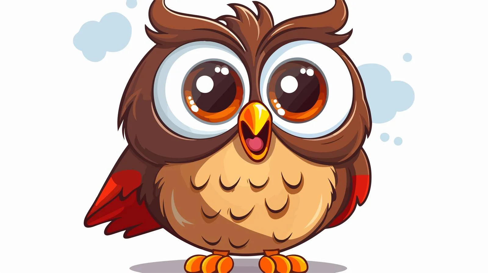 Cute Owl Speech Bubble Vector Illustration — free download from Dotvec