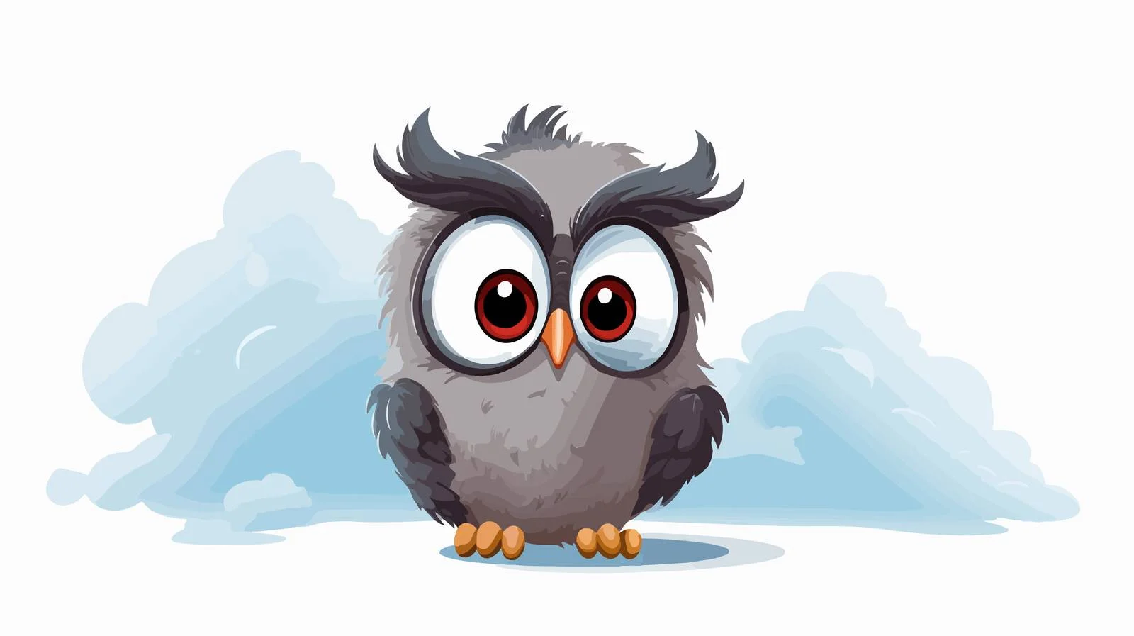 Cartoon Owl with Thought Bubble — free download from Dotvec