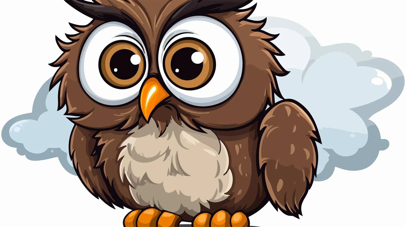 Cute Owl with Thought Bubble Cartoon — free download from Dotvec