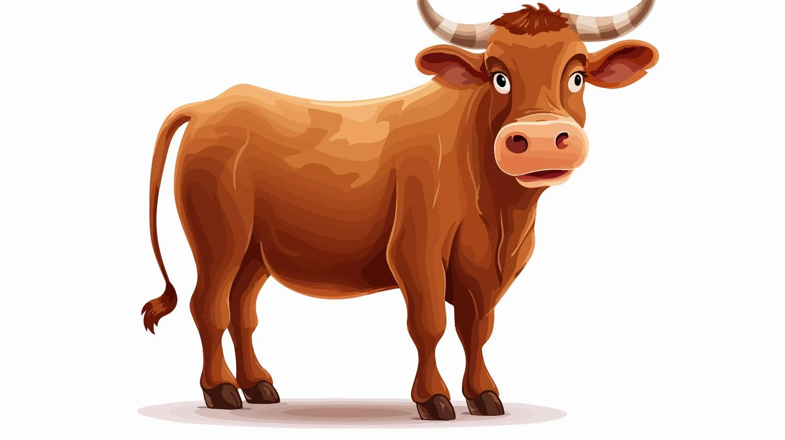 Cartoon Ox Illustration Vector Stock Image — free download from Dotvec