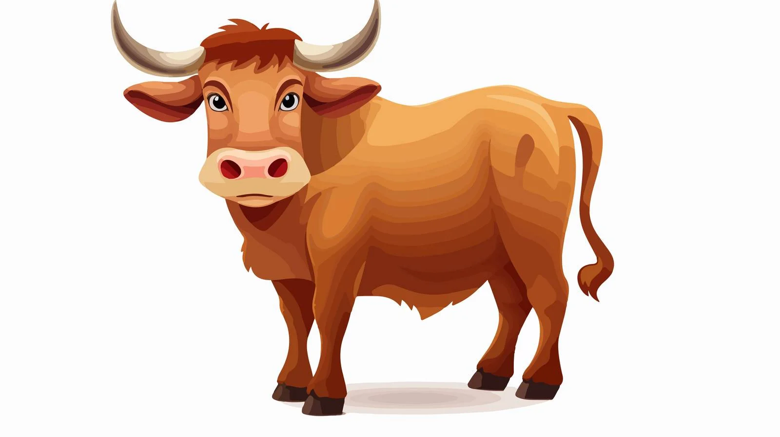 Cartoon Ox Vector Illustration — free download from Dotvec