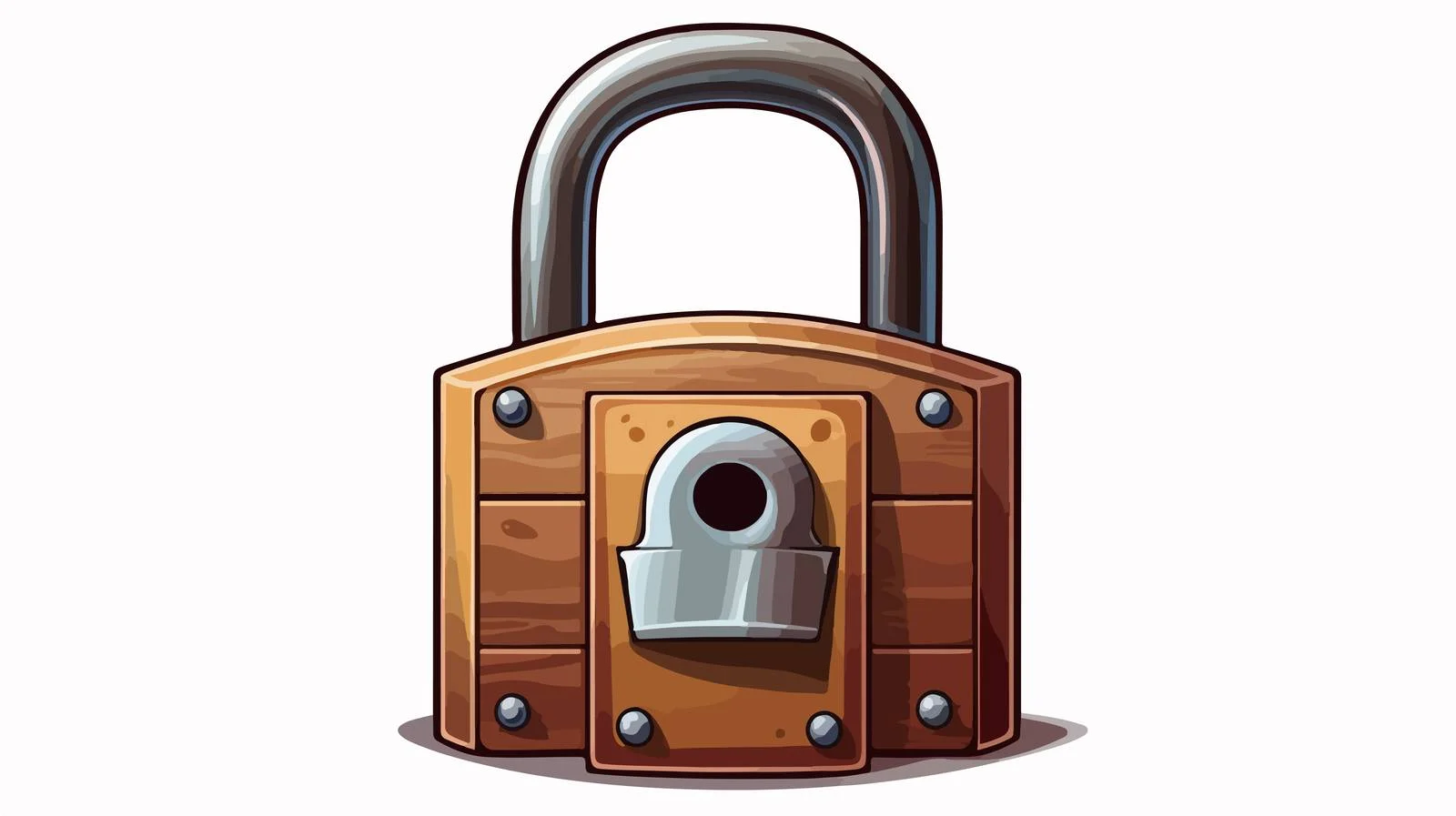 Cartoon Padlock Illustration – free password image from Dotvec