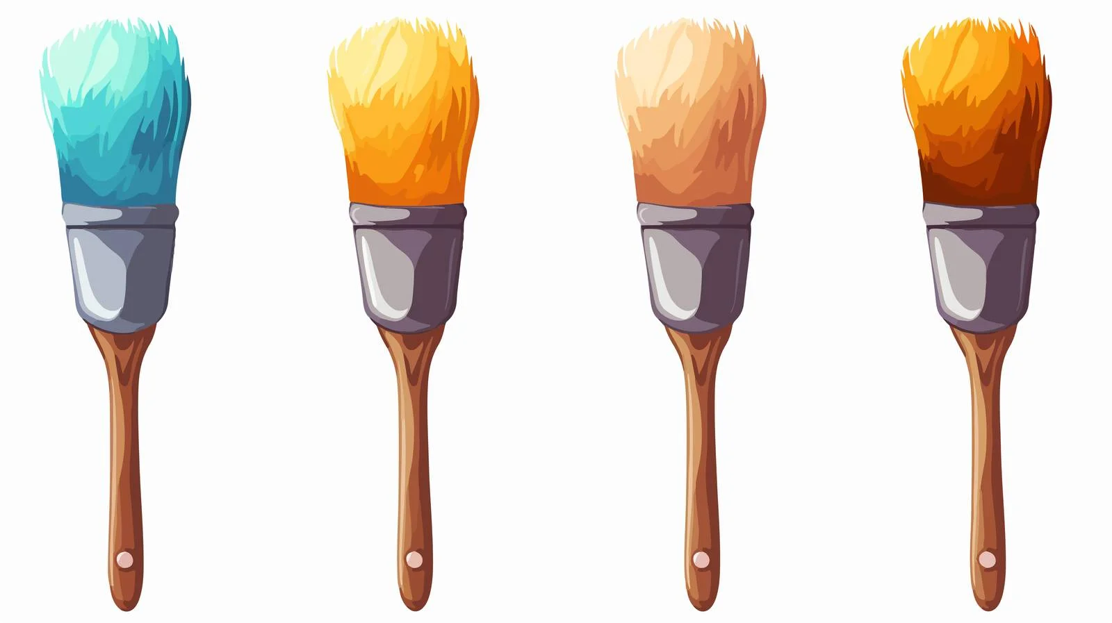 Cartoon Paint Brush Illustration — free download from Dotvec