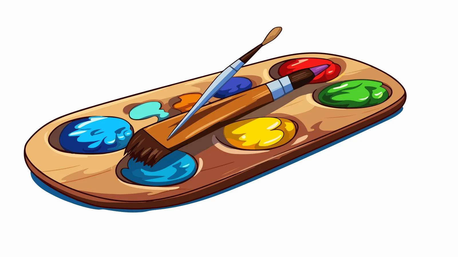Cartoon Painters Palette Illustration — free download from Dotvec