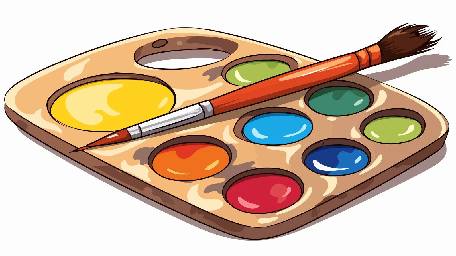 Colorful Paint Palette Illustration — free download from Dotvec