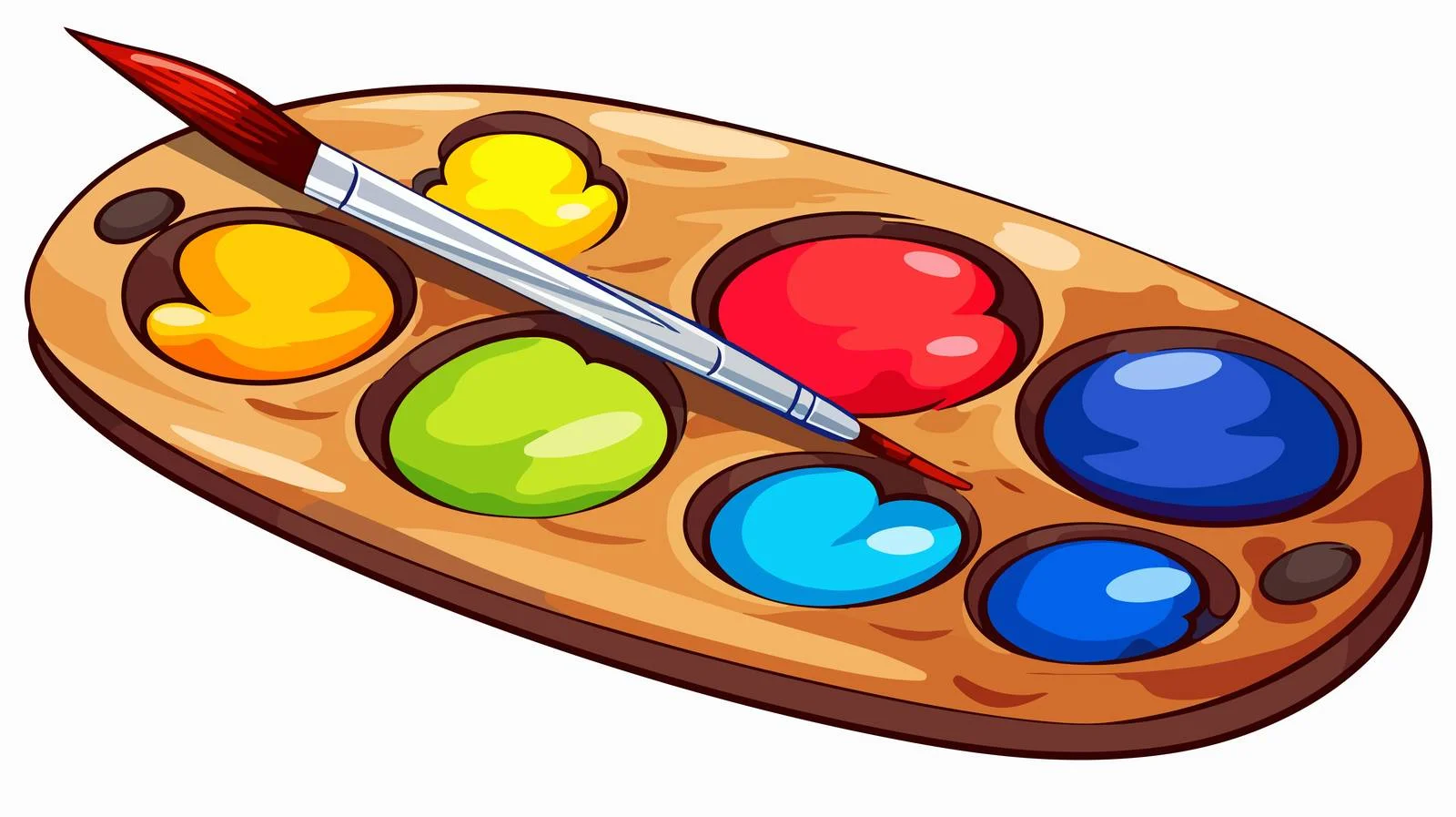 Cartoon Painter's Palette Illustration — free download from Dotvec
