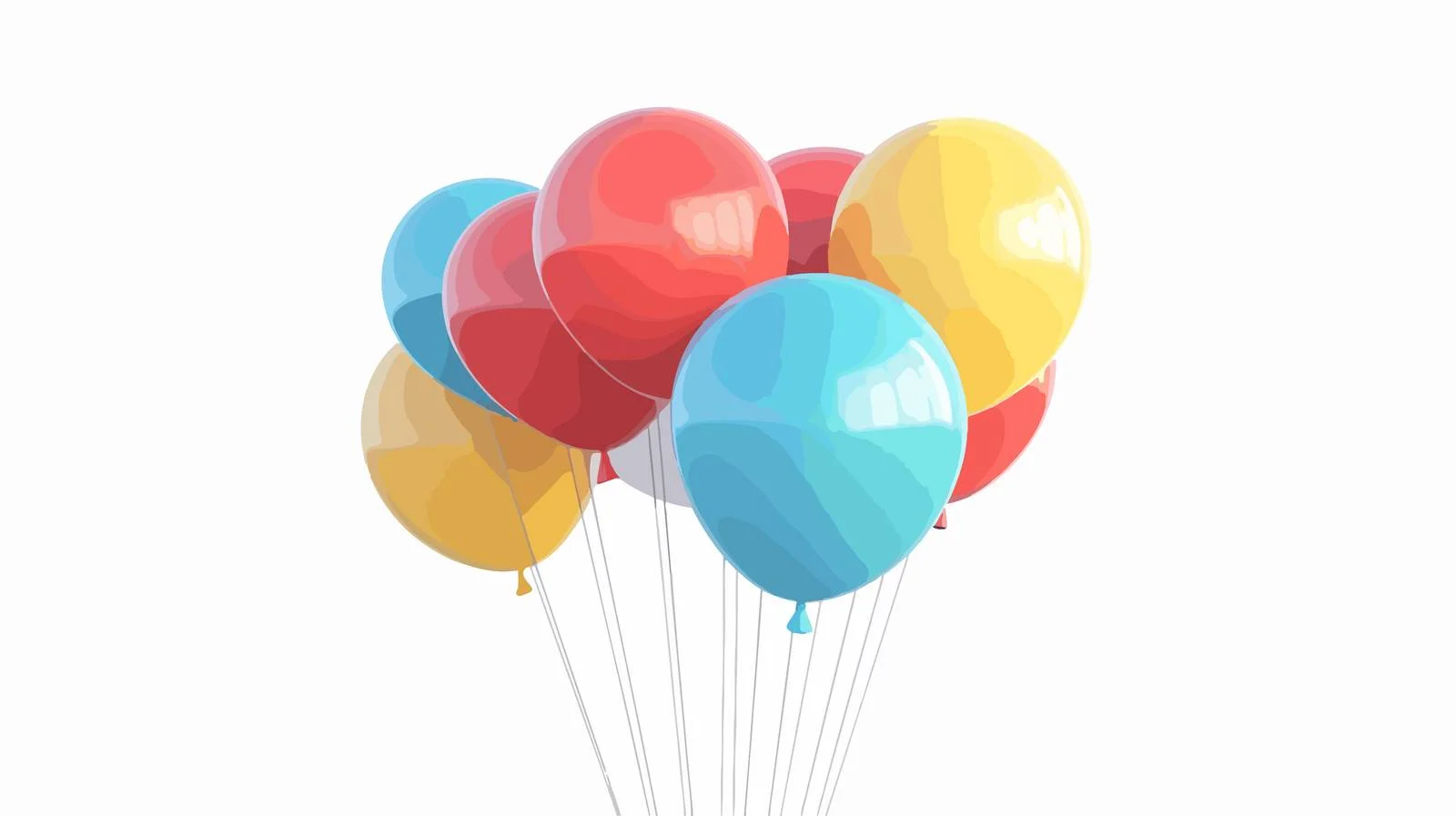 Colorful Party Balloon Vector Illustration — free download from Dotvec
