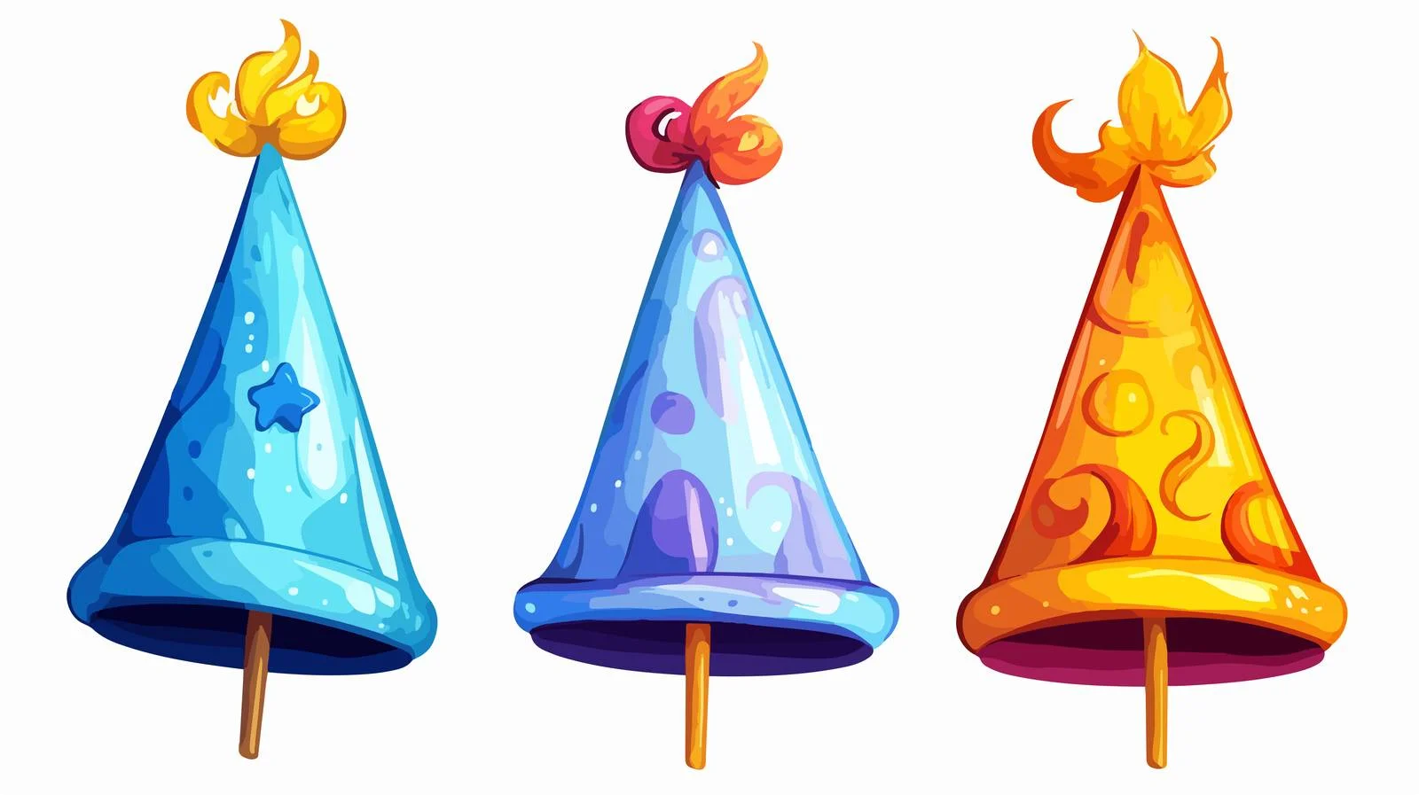 Colorful Cartoon Party Hat Vector Illustration — free download from Dotvec