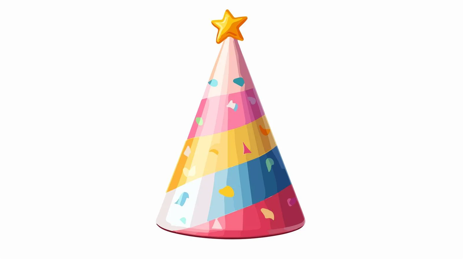 Celebratory Cartoon Party Hat Vector Illustration — free download from Dotvec