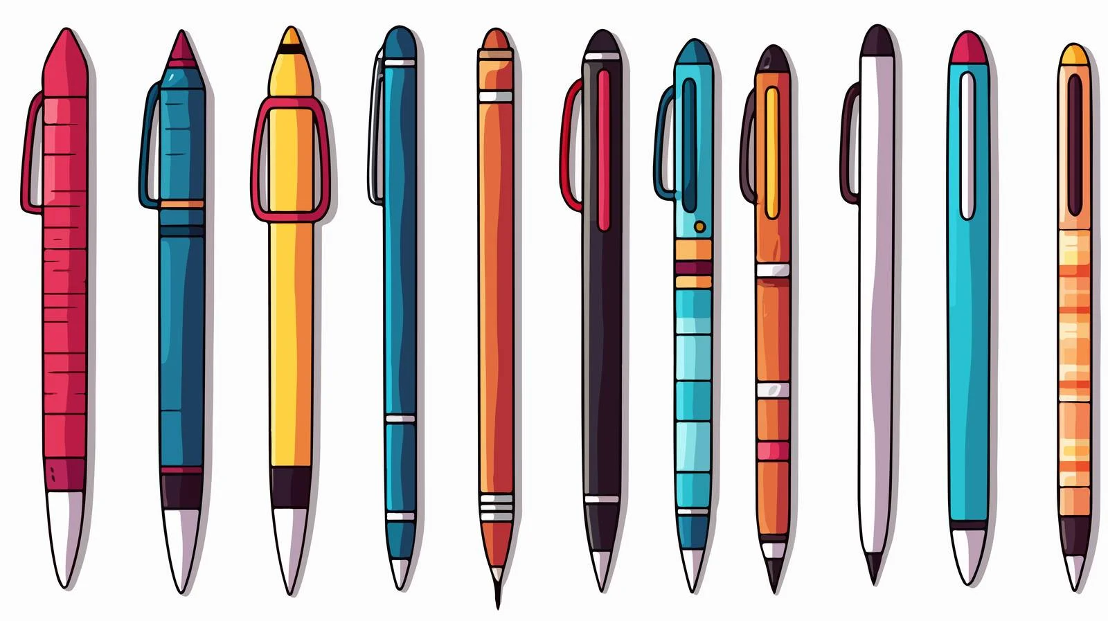 Cartoon Pen Vector Illustration — free download from Dotvec