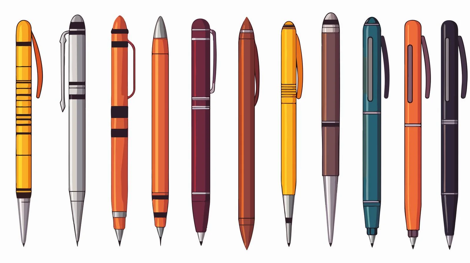 Cartoon Pen Vector Illustration — free download from Dotvec