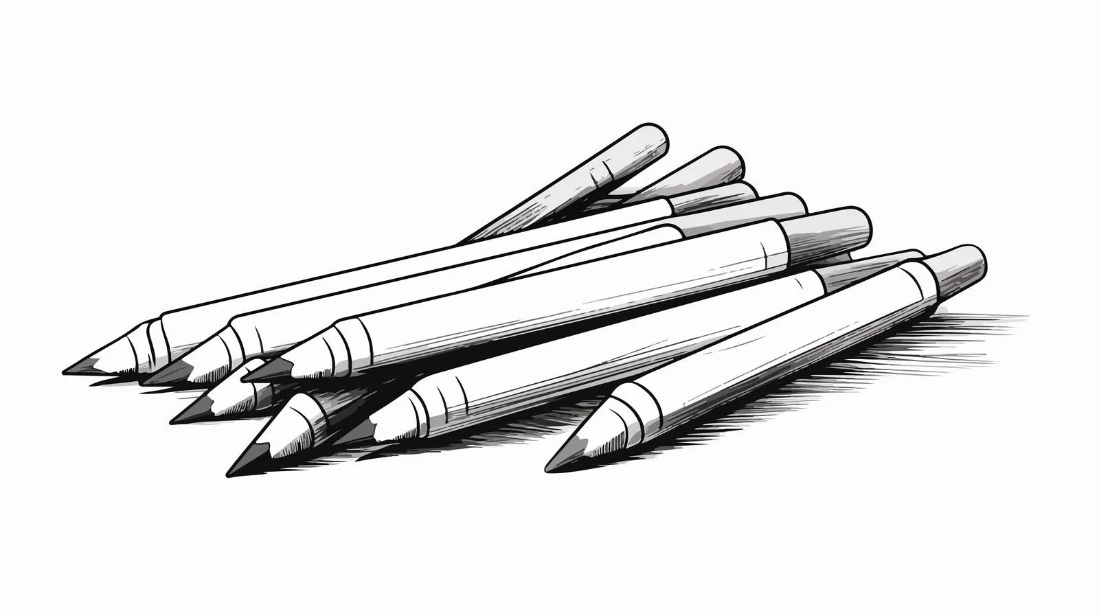 Cartoon Pencil Drawing Vector Illustration — free download from Dotvec