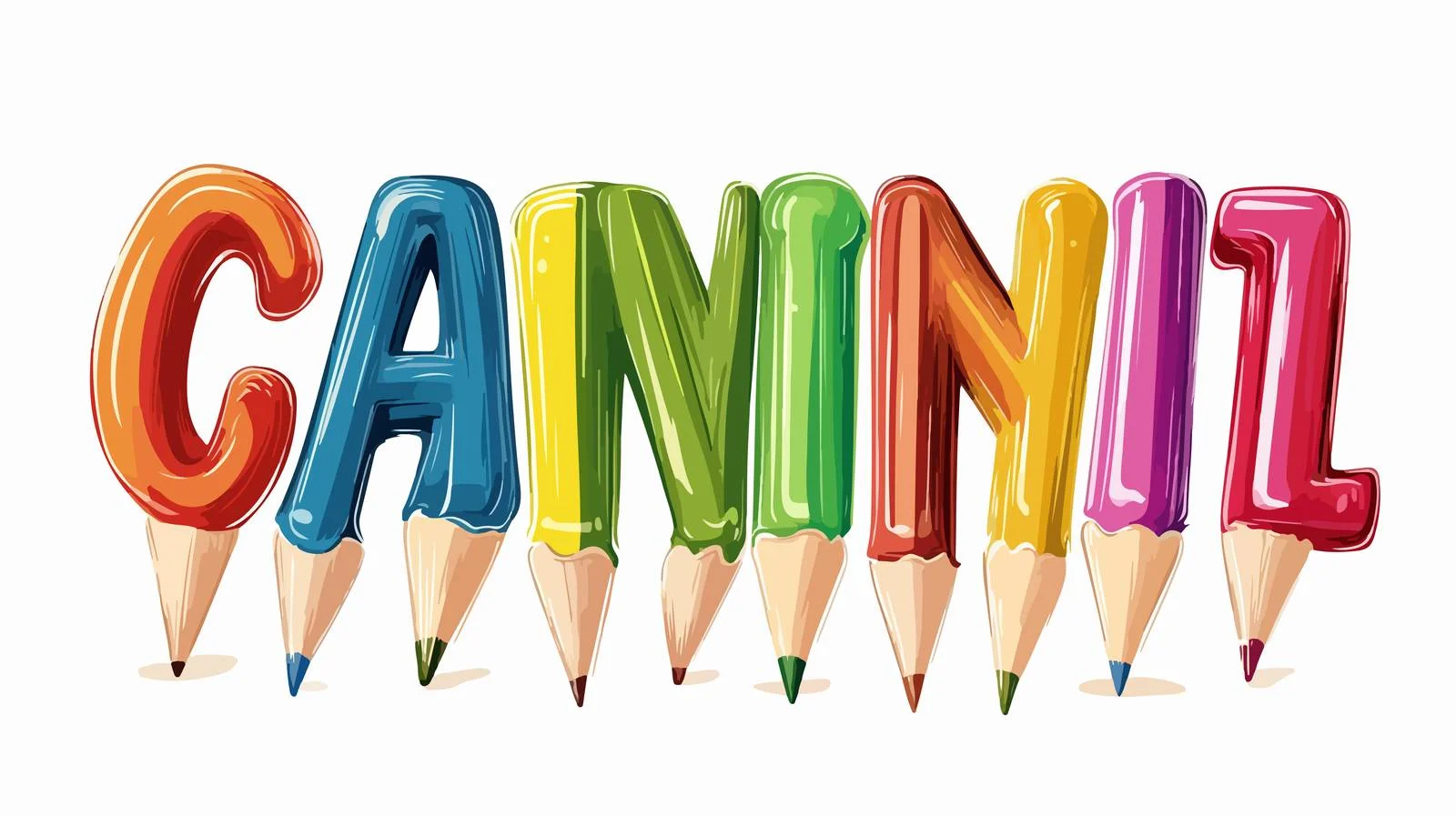 Creative Pencil Shaped Alphabet Vector Illustration — free download from Dotvec