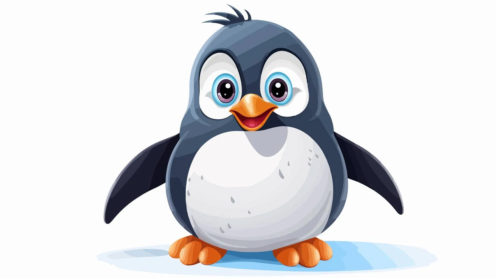 Cheerful Penguin Cartoon Vector Illustration — free download from Dotvec