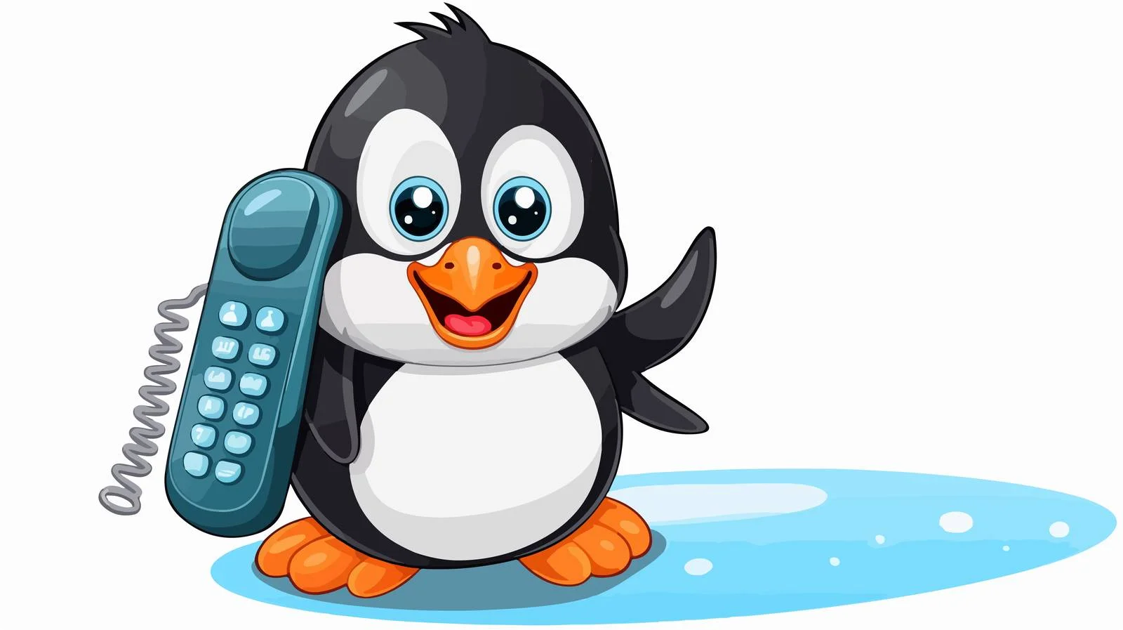 Friendly Penguin with Speech Bubble — free download from Dotvec