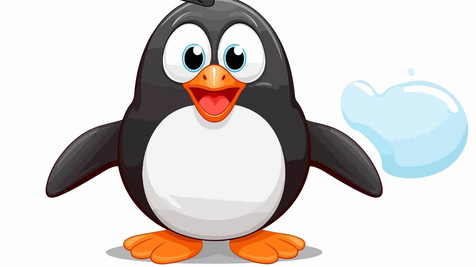 Friendly Penguin with Speech Bubble Illustration — free download from Dotvec