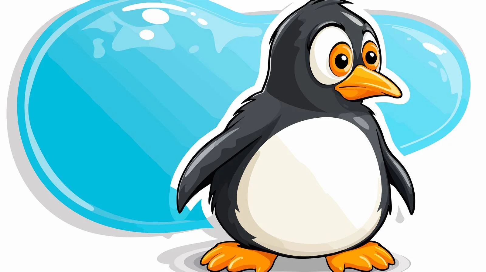 Playful Penguin Sticker Print Design — free download from Dotvec