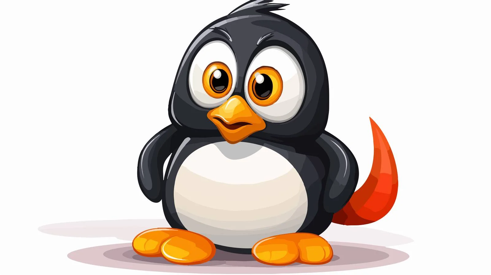 Penguin with Thought Bubble Cartoon Illustration — free download from Dotvec
