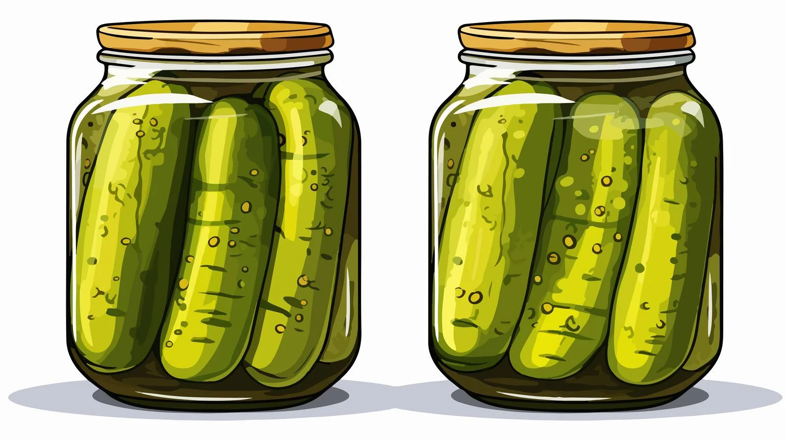 Cartoon Pickled Gherkins Vector Illustration — free download from Dotvec