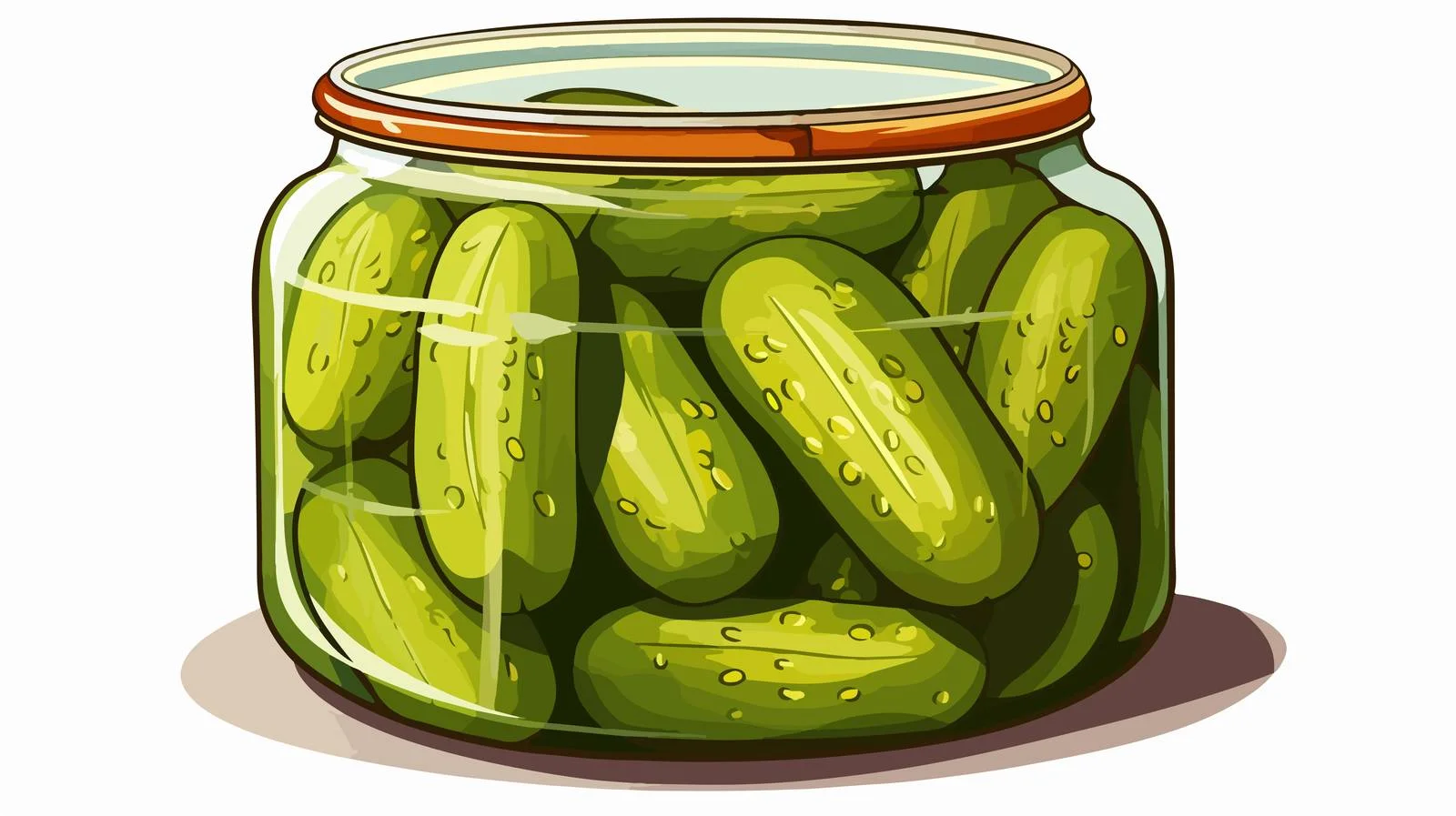 Cartoon Pickled Gherkins Vector Illustration — free download from Dotvec