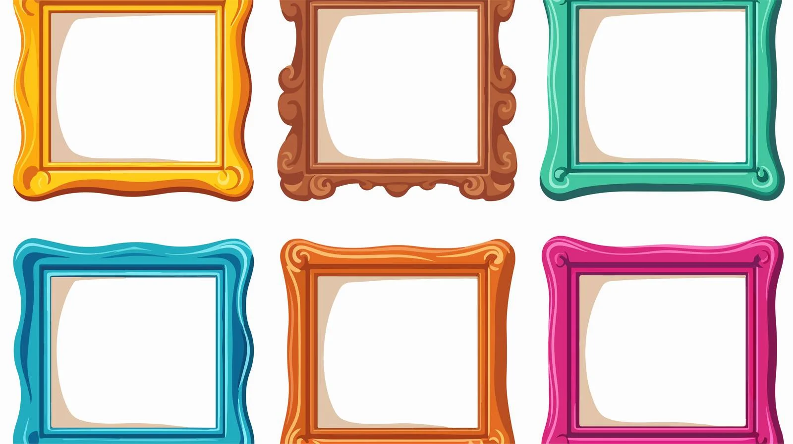 Cartoon Picture Frame Vector Illustration — free download from Dotvec
