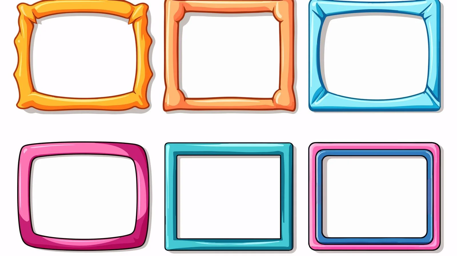 Cartoon Picture Frame Vector Illustration — free download from Dotvec