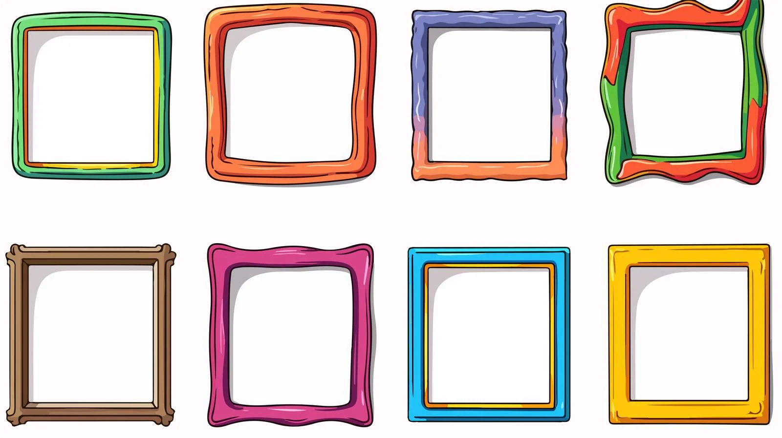 Cartoon Picture Frame Vector Illustration — free download from Dotvec