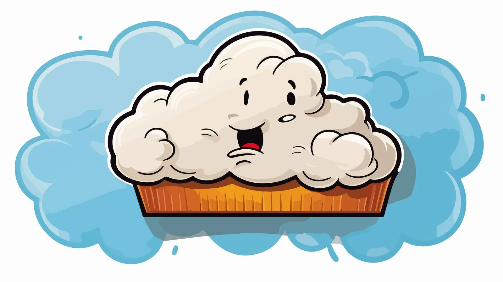 Cartoon Pie Thought Bubble Sticker Print — free download from Dotvec