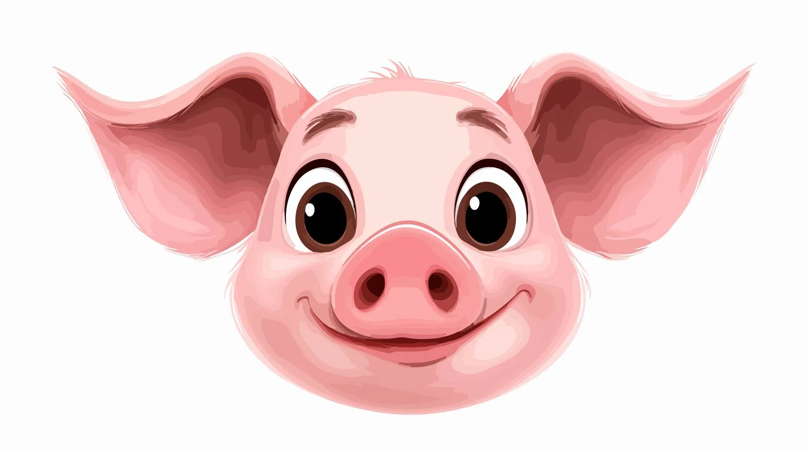 Cartoon Pig Face Vector Illustration — free download from Dotvec