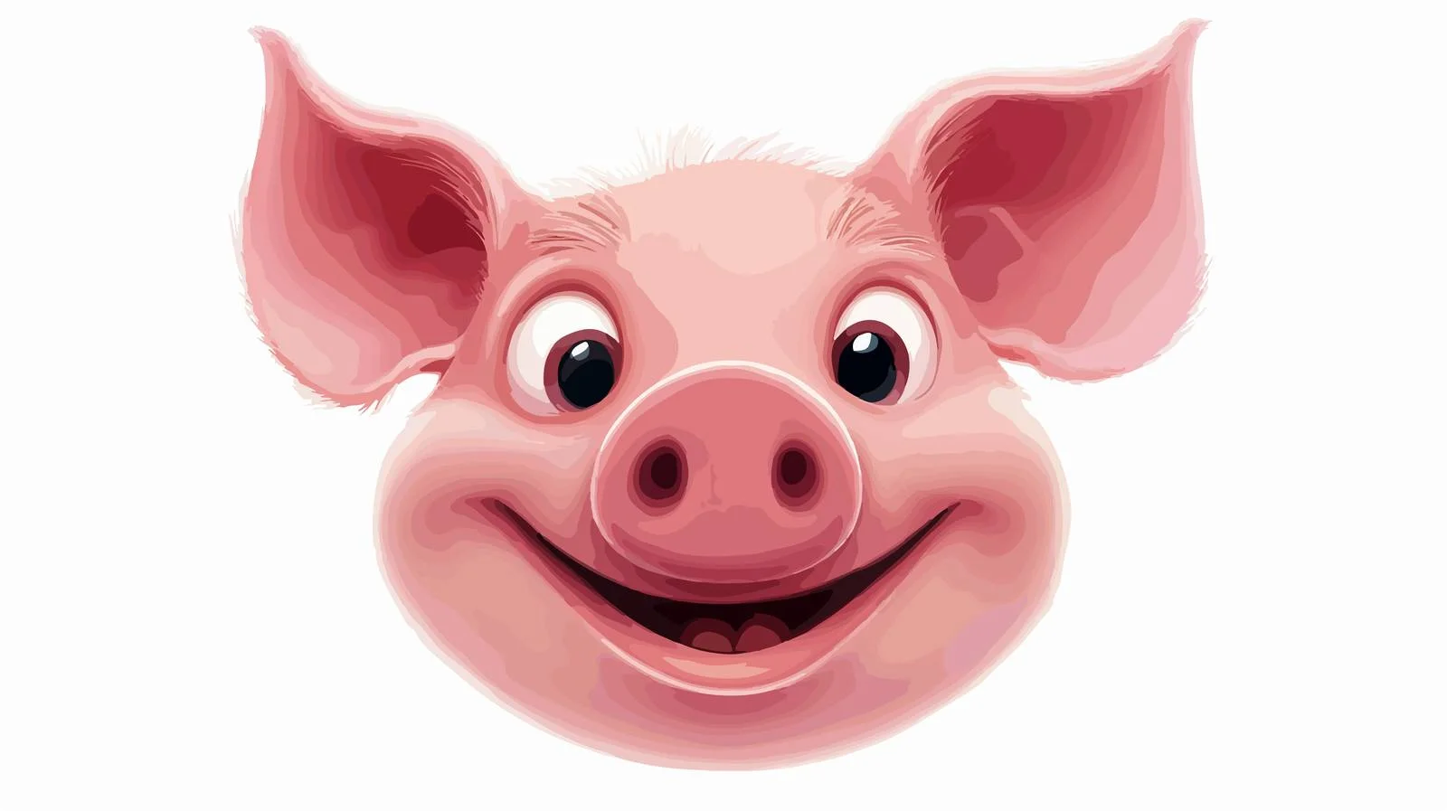Cute Cartoon Pig Face Vector Illustration — free download from Dotvec