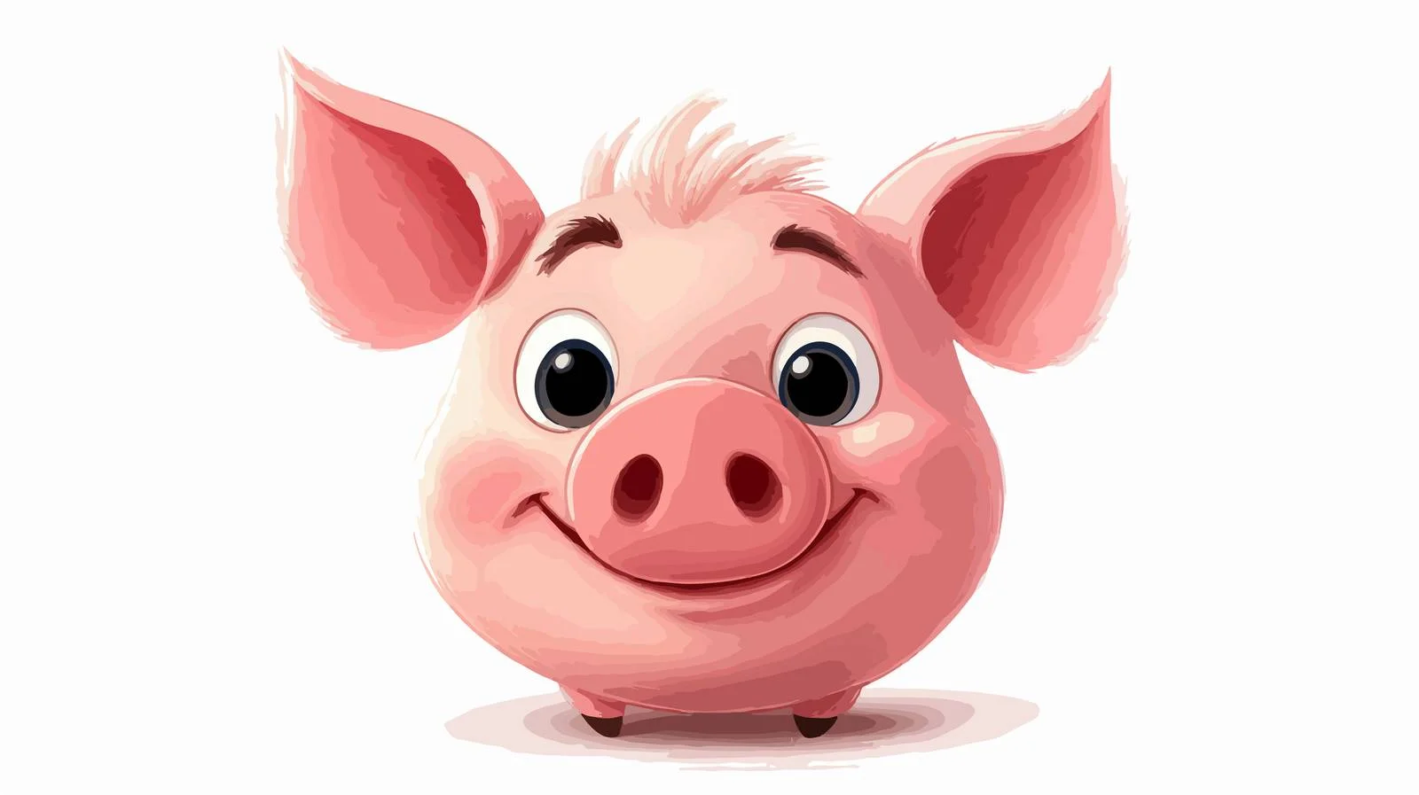 Cartoon Pig Face Vector Illustration — free download from Dotvec