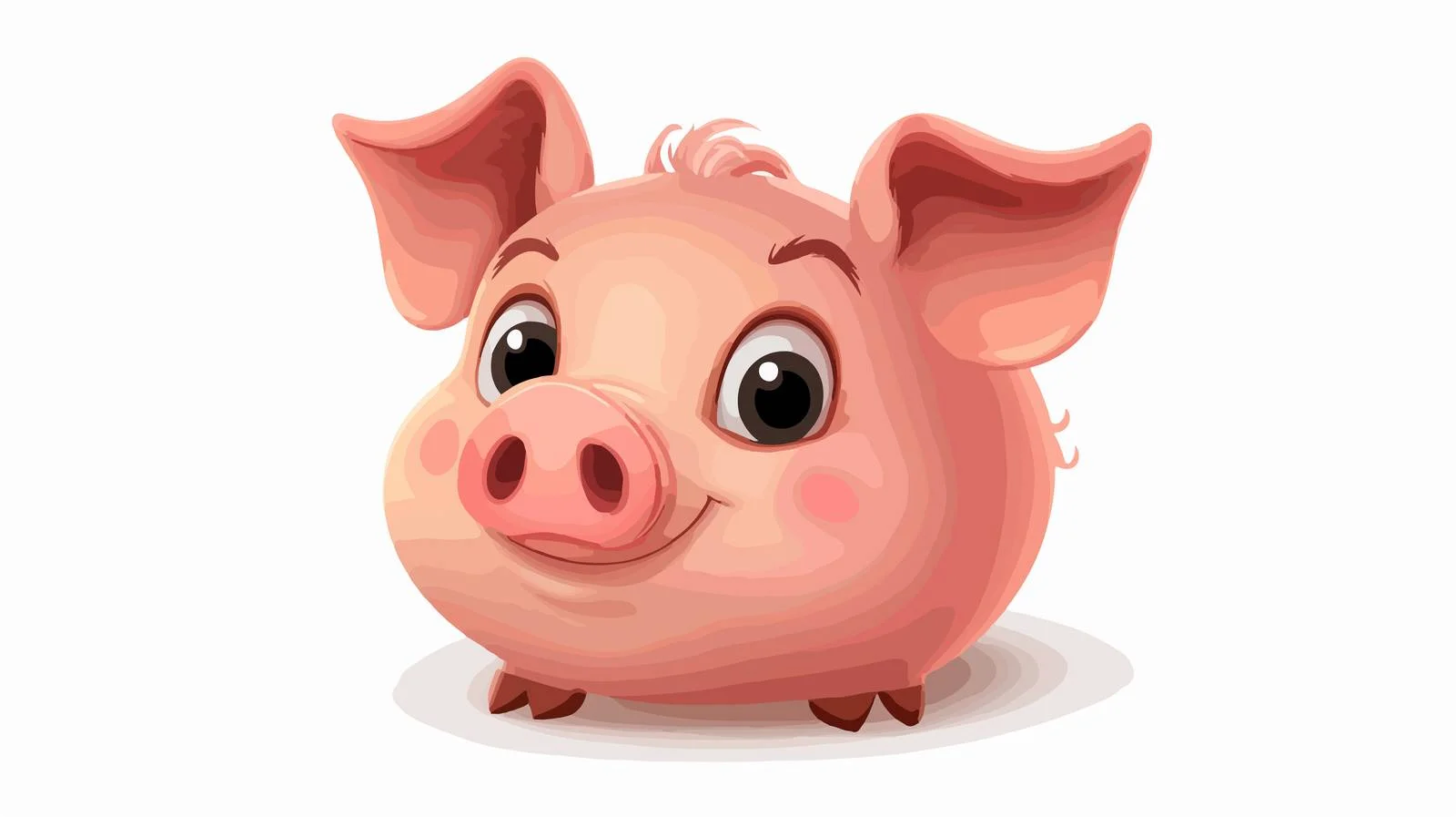 Cartoon Pig Face Vector Illustration — free download from Dotvec