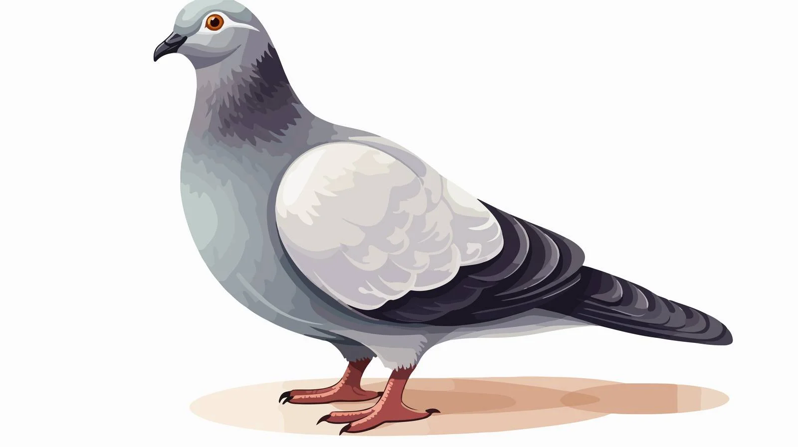 Playful Cartoon Pigeon Vector Illustration — free download from Dotvec
