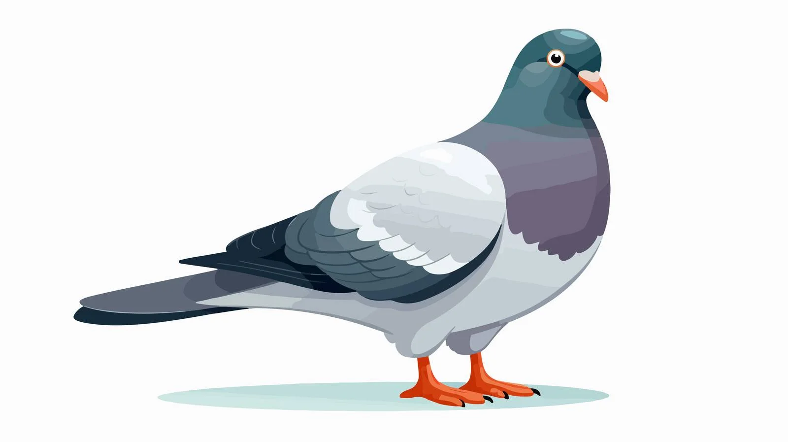 Cartoon Pigeon Vector Illustration — free download from Dotvec