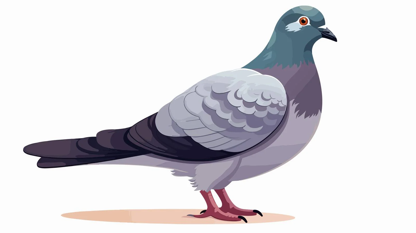 Playful Cartoon Pigeon Vector Illustration — free download from Dotvec