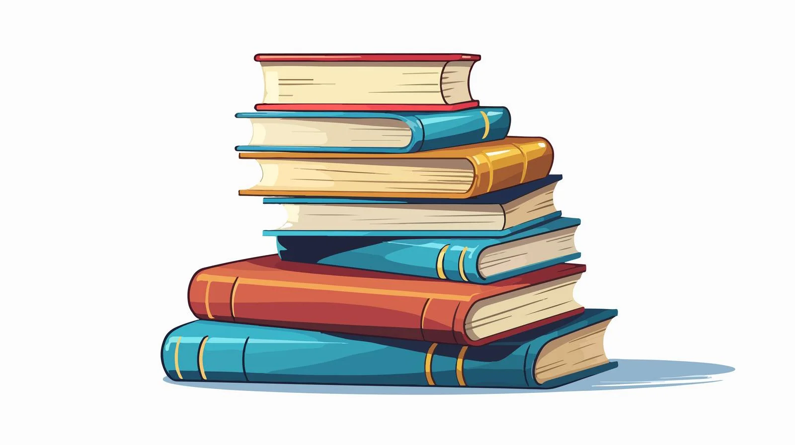 Cartoon Pile of Books Vector Illustration — free download from Dotvec