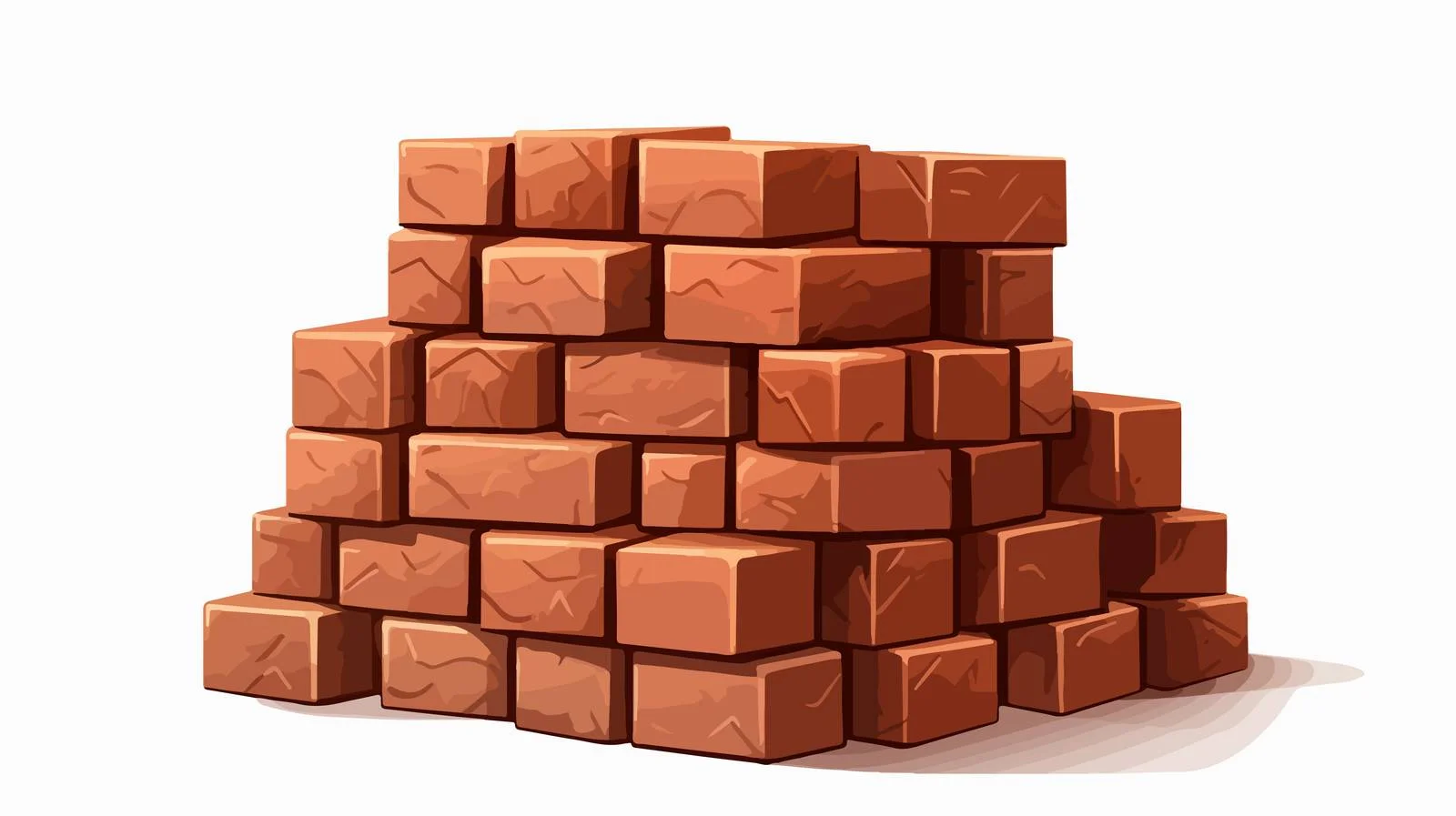 Cartoon Bricks Pile Illustration — free download from Dotvec
