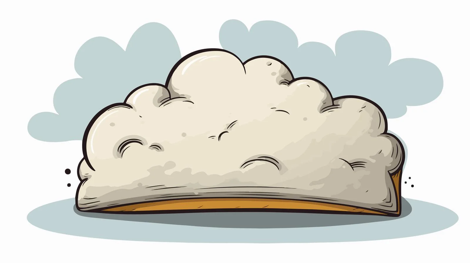 Cartoon Pillow Thought Bubble Grunge Distressed — free download from Dotvec