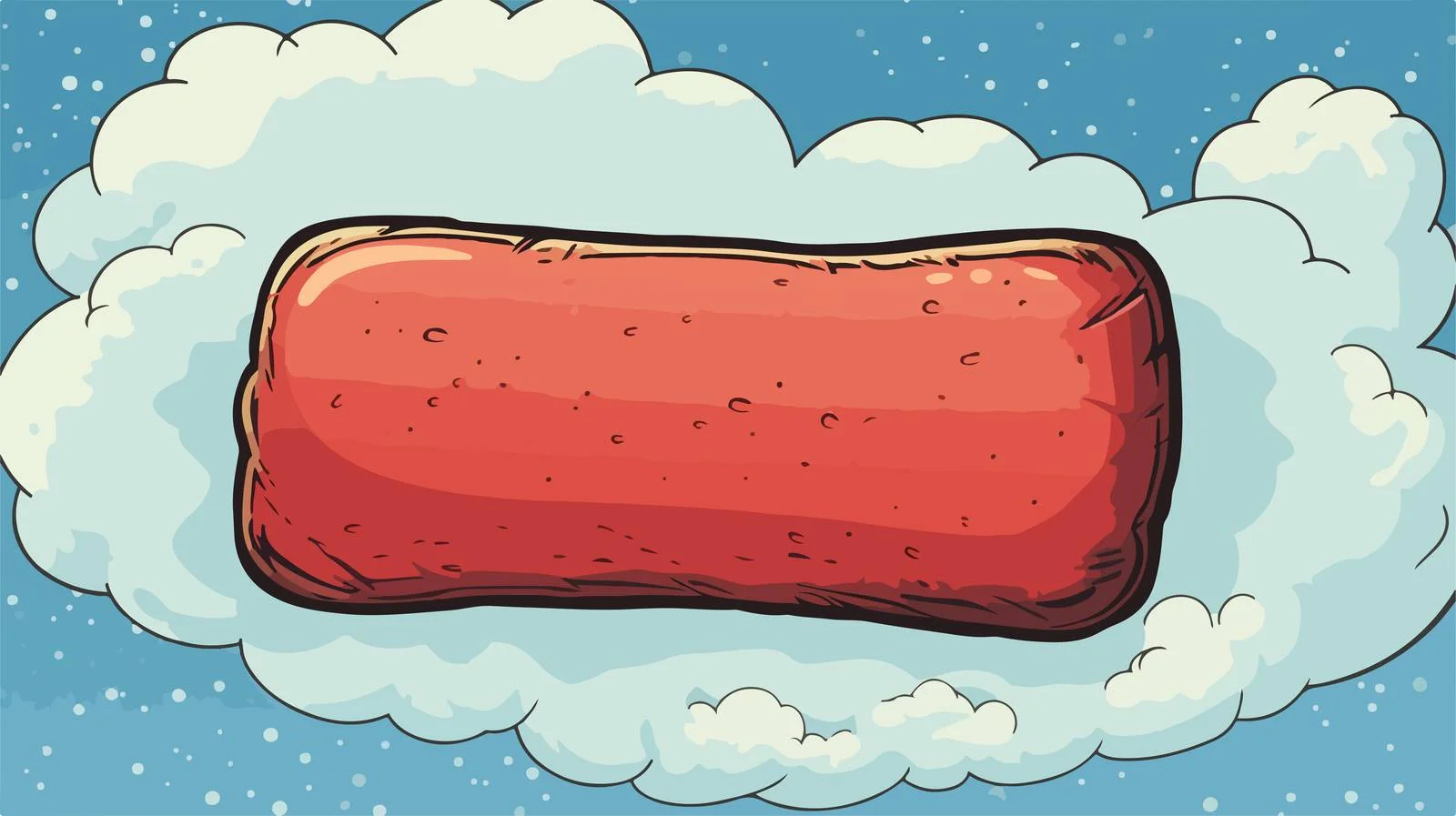 Whimsical Pillow with Thought Bubble Cartoon — free download from Dotvec