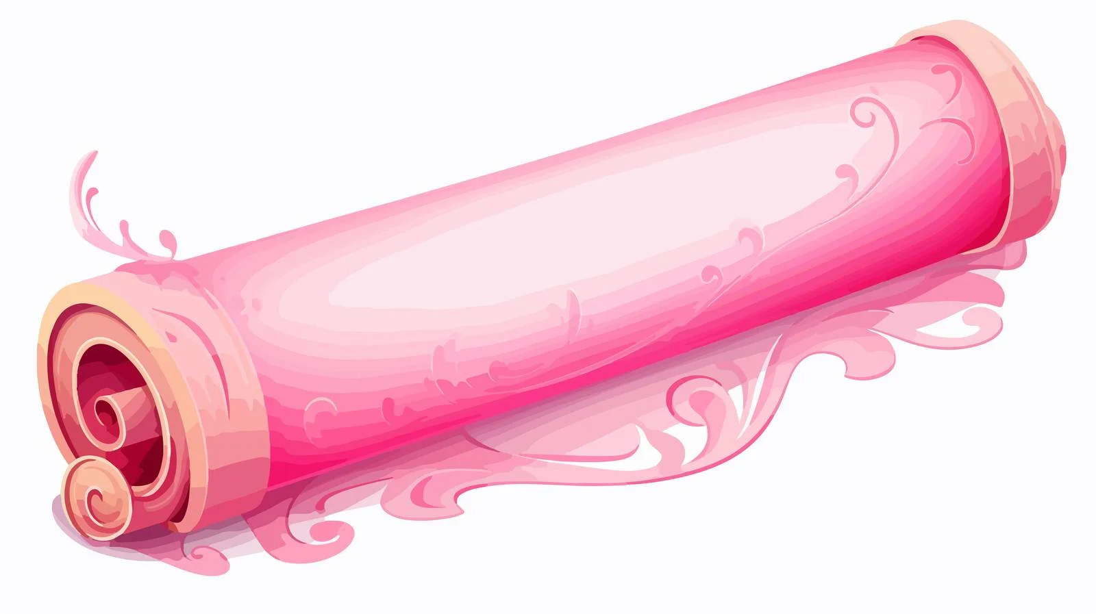 Cartoon Pink Scroll Illustration — free download from Dotvec