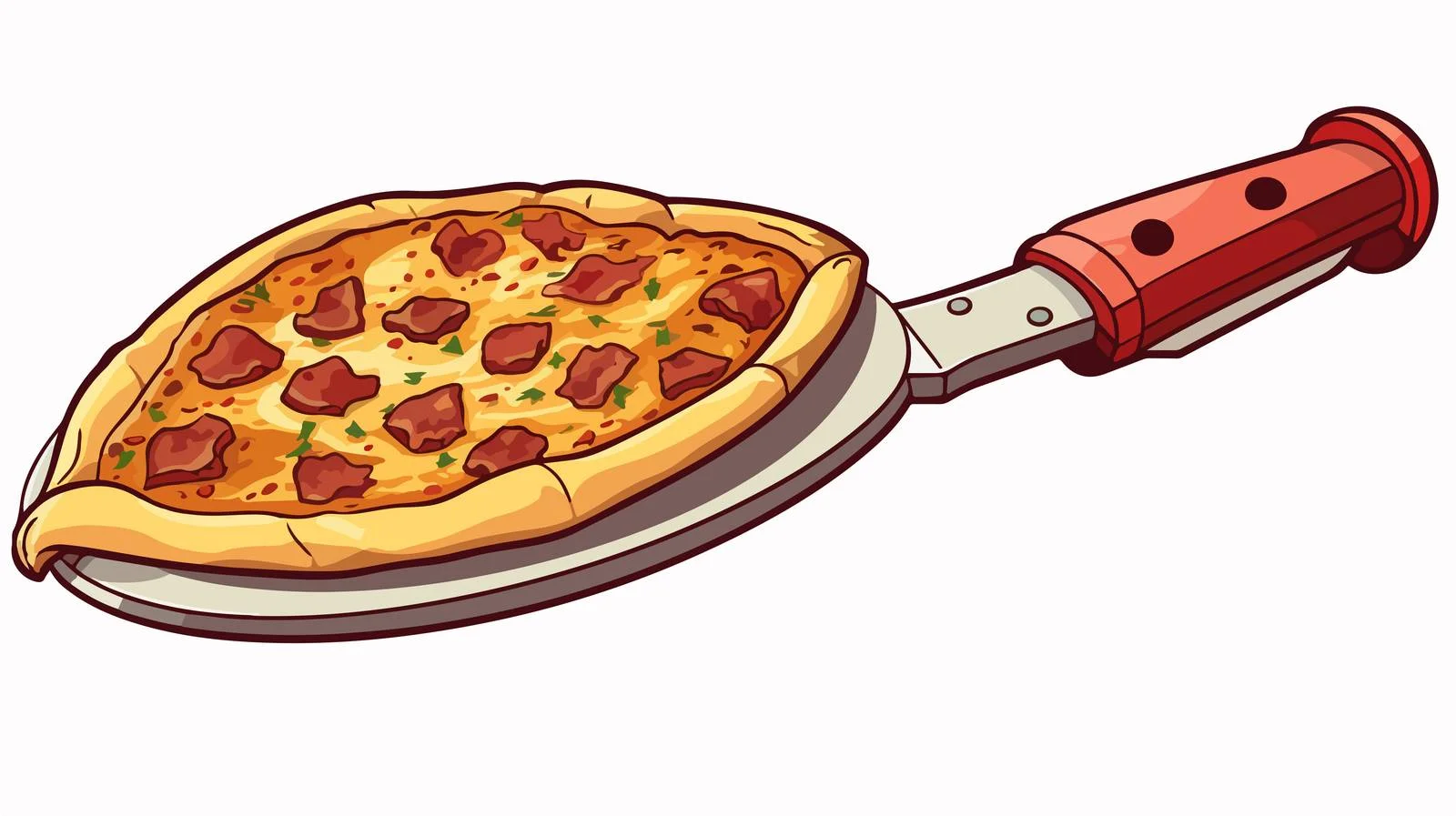 Cartoon Pizza Cutter Vector Illustration — free download from Dotvec