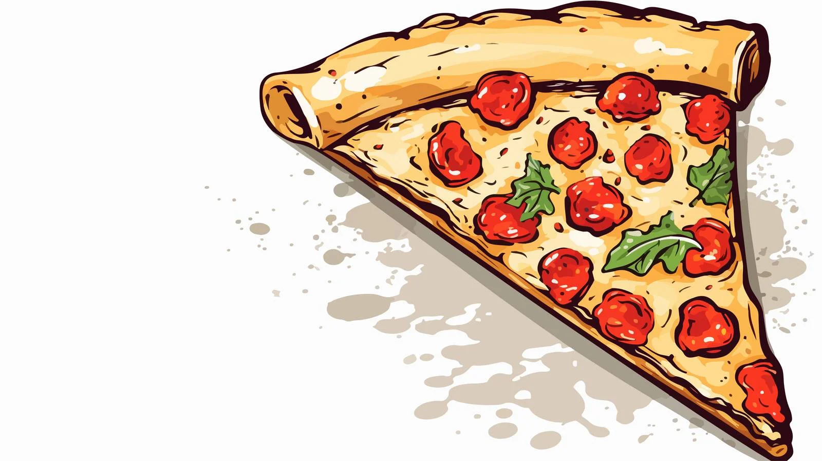 Pizza Slice Thought Bubble Grunge Cartoon — free download from Dotvec