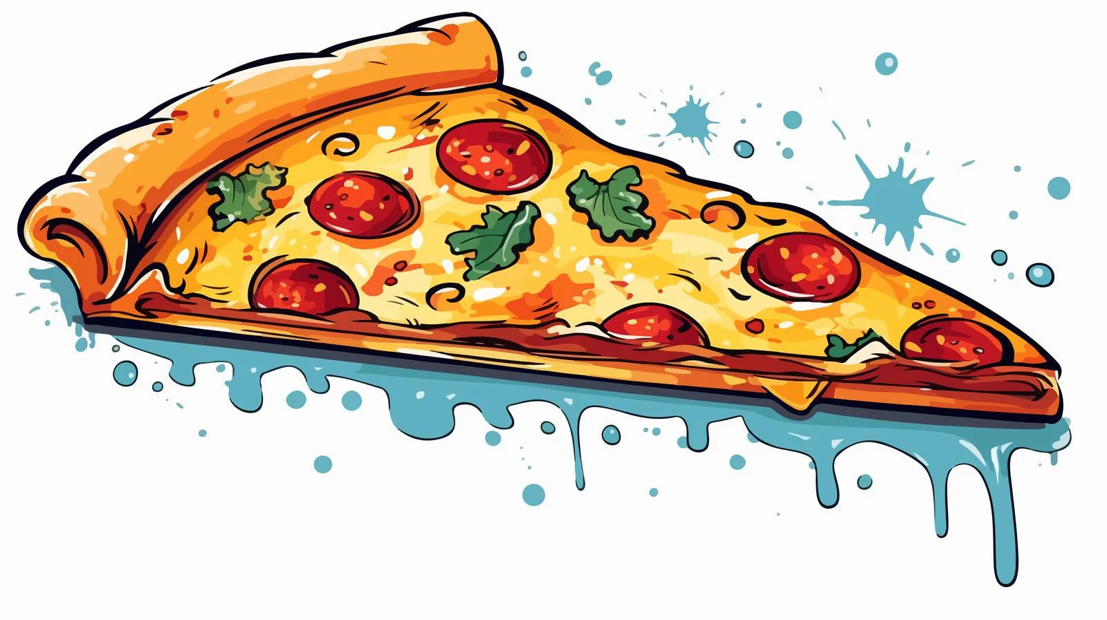 Pizza Slice Thought Bubble Cartoon Illustration — free download from Dotvec