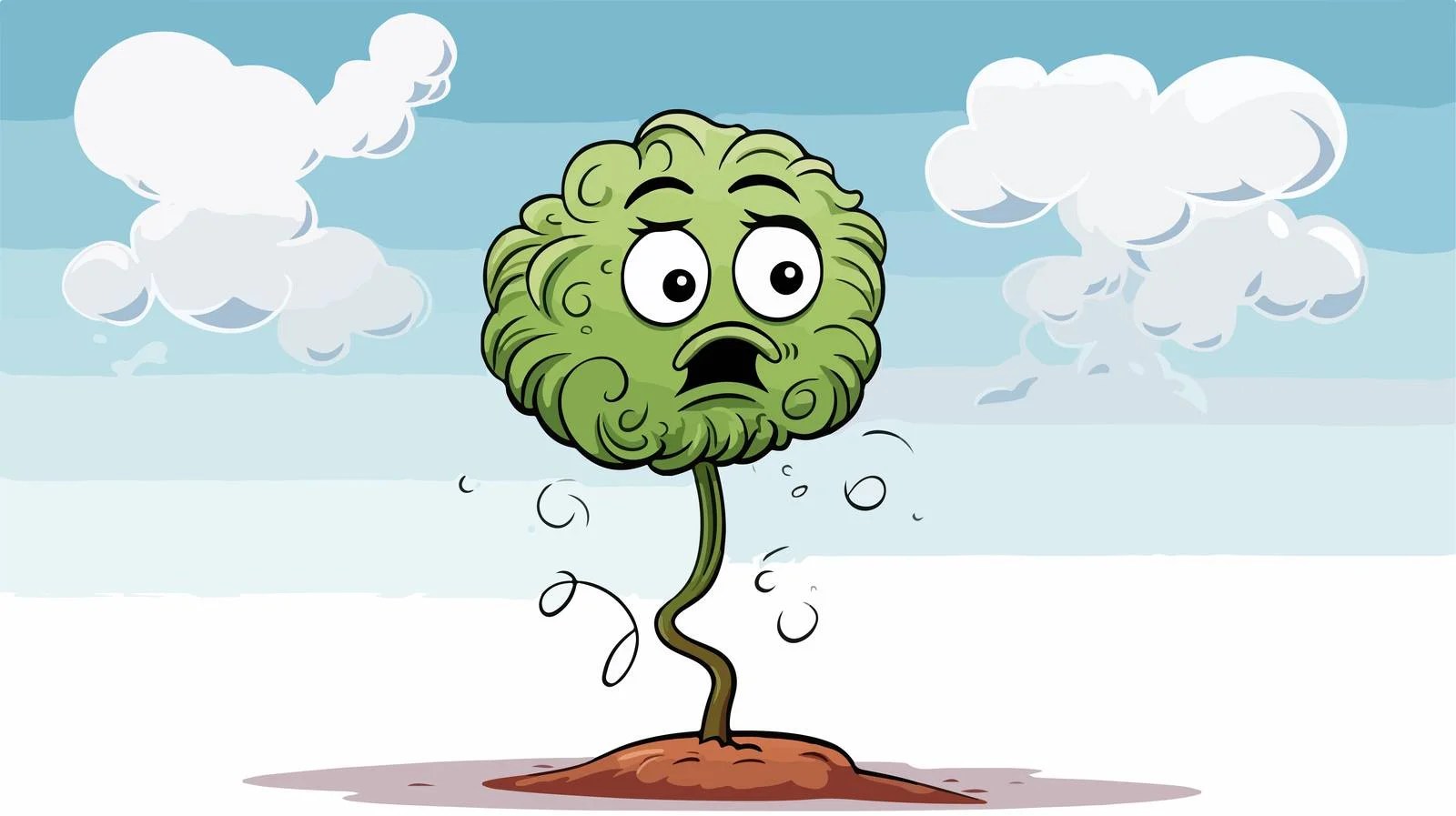 Whimsical Plant with Thought Bubble Illustration — free download from Dotvec