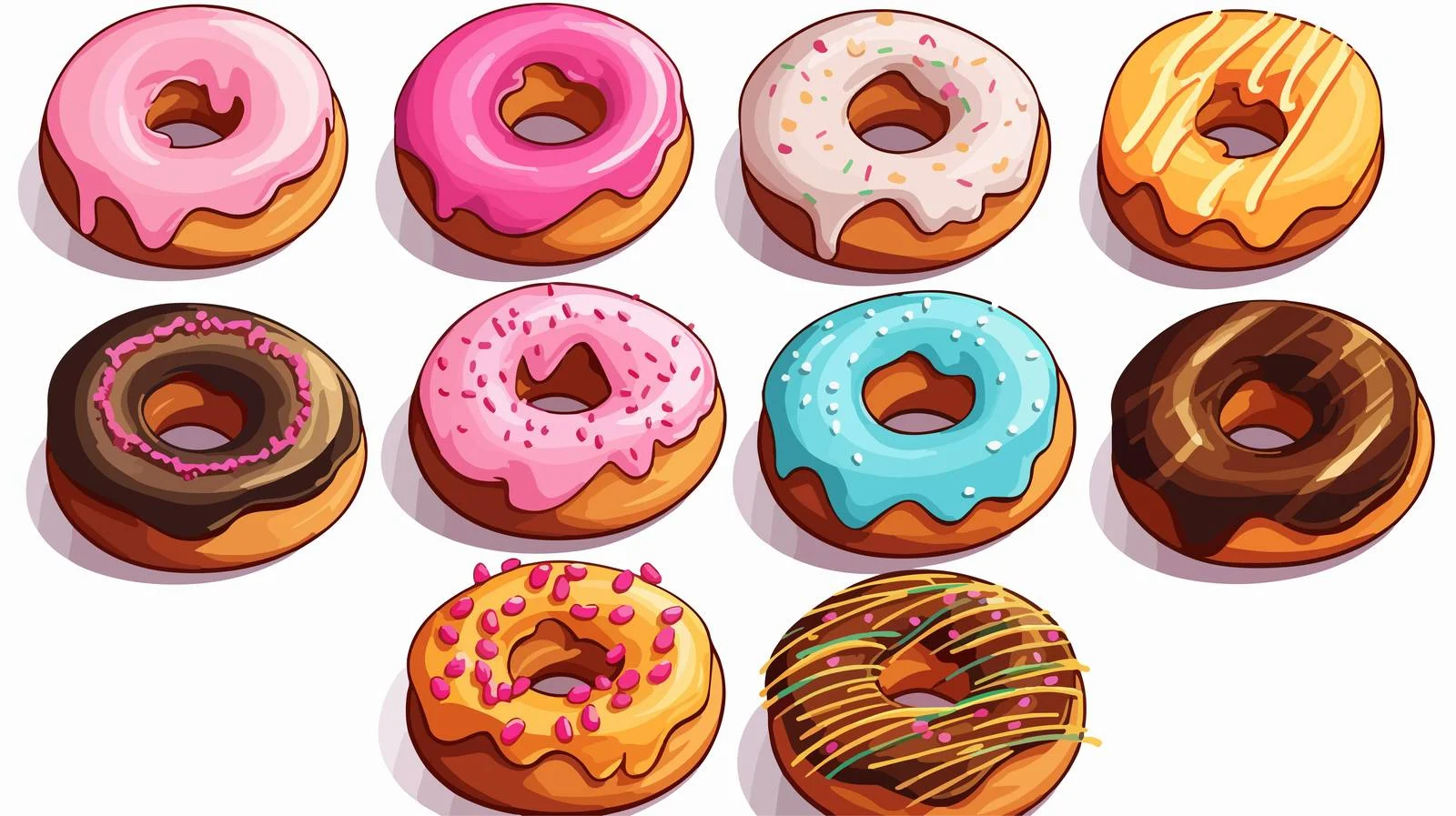Whimsical Donut Plate Illustration — free download from Dotvec