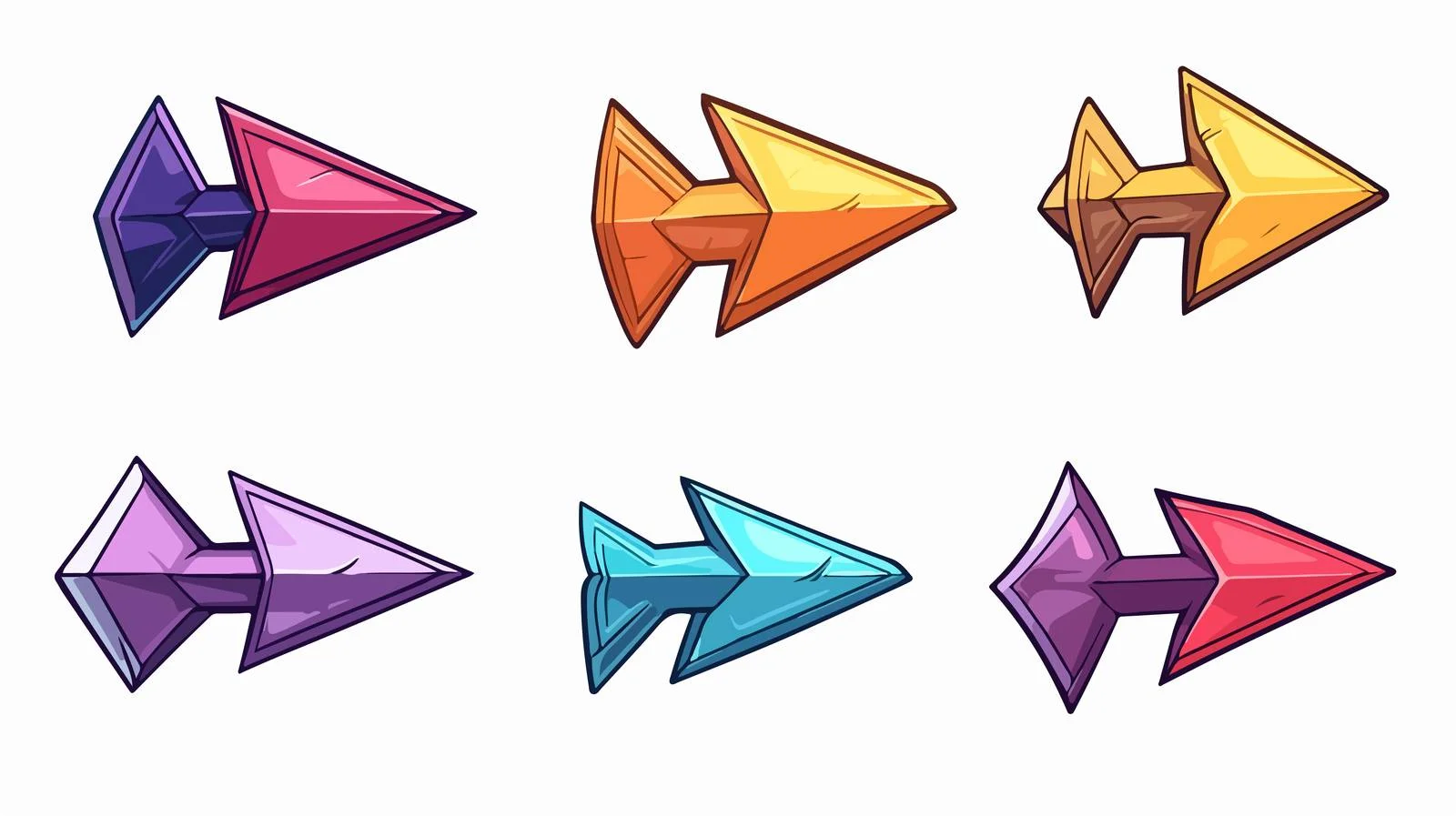 Cartoon Pointing Arrows Vector Illustration — free download from Dotvec