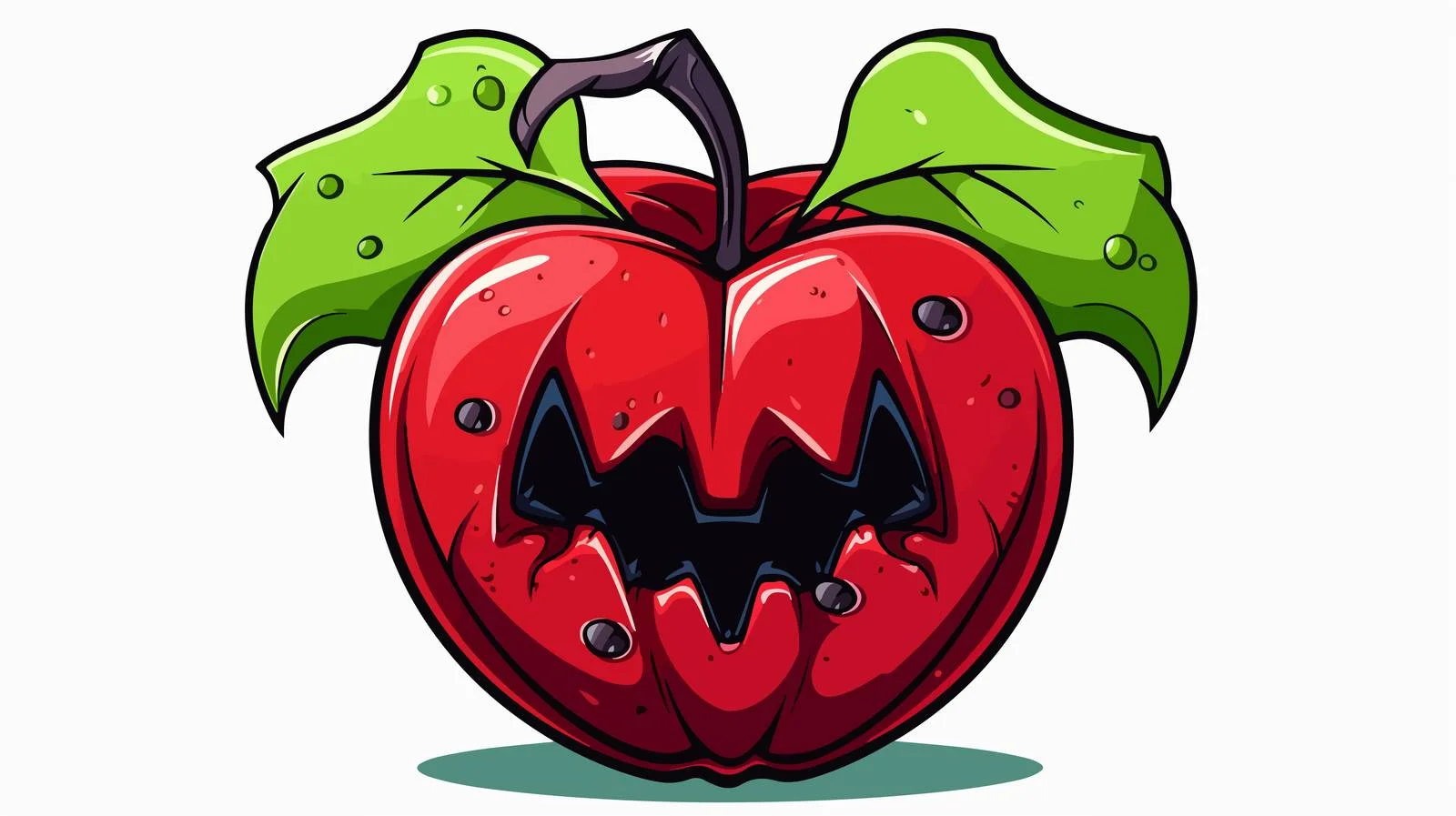 Cartoon Poison Apple Vector Illustration — free download from Dotvec