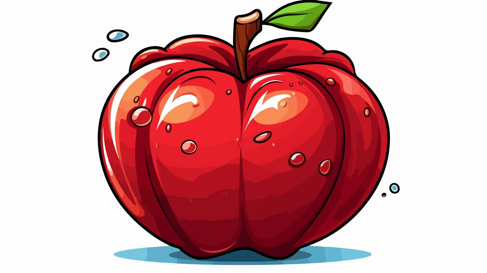 Cartoon Poison Apple Vector Illustration — free download from Dotvec